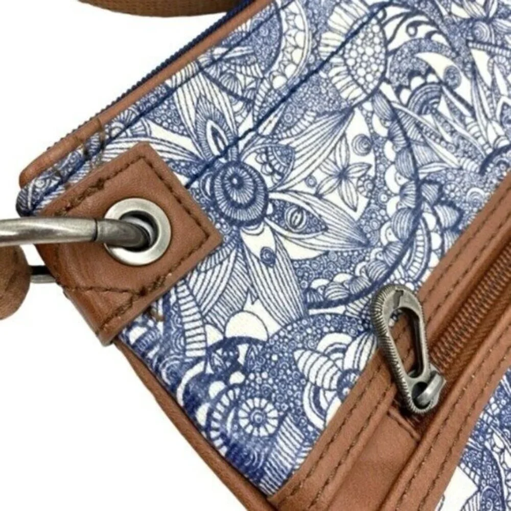 Sakroots Navy Blue Spirit Desert Floral Crossbody Trip Bag - Picture 5 of 16